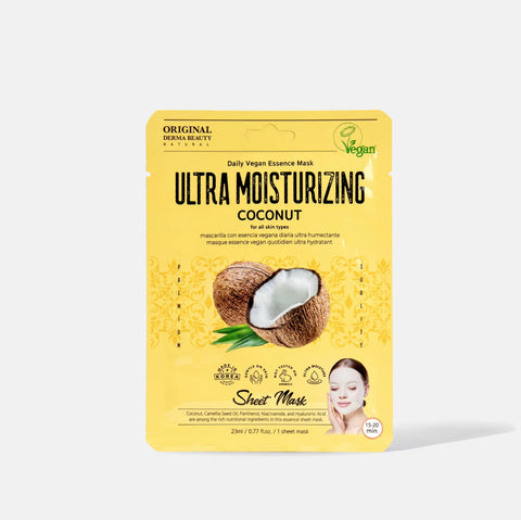 Original Derma Beauty | Daily Vegan Ultra Moisturizing Essence Mask "Coconut"