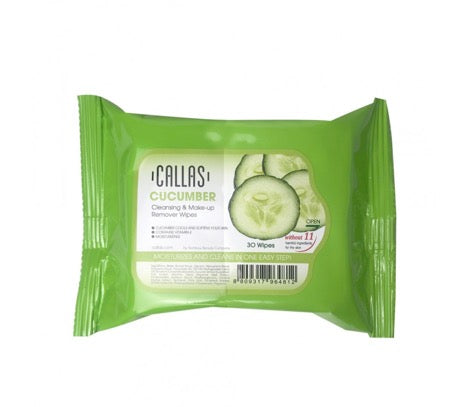 Callas Cucumber Cleansing & Make-up Remover Wipes ( 30 count)