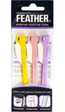 Feather Flamingo Facial Touch-up Razor Pack of 3 Razors