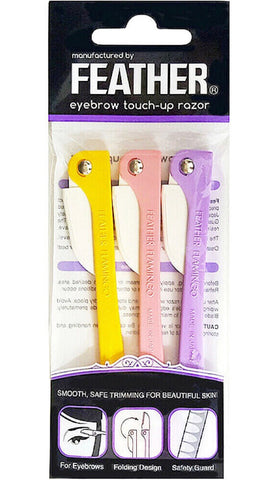 Feather Flamingo Facial Touch-up Razor Pack of 3 Razors